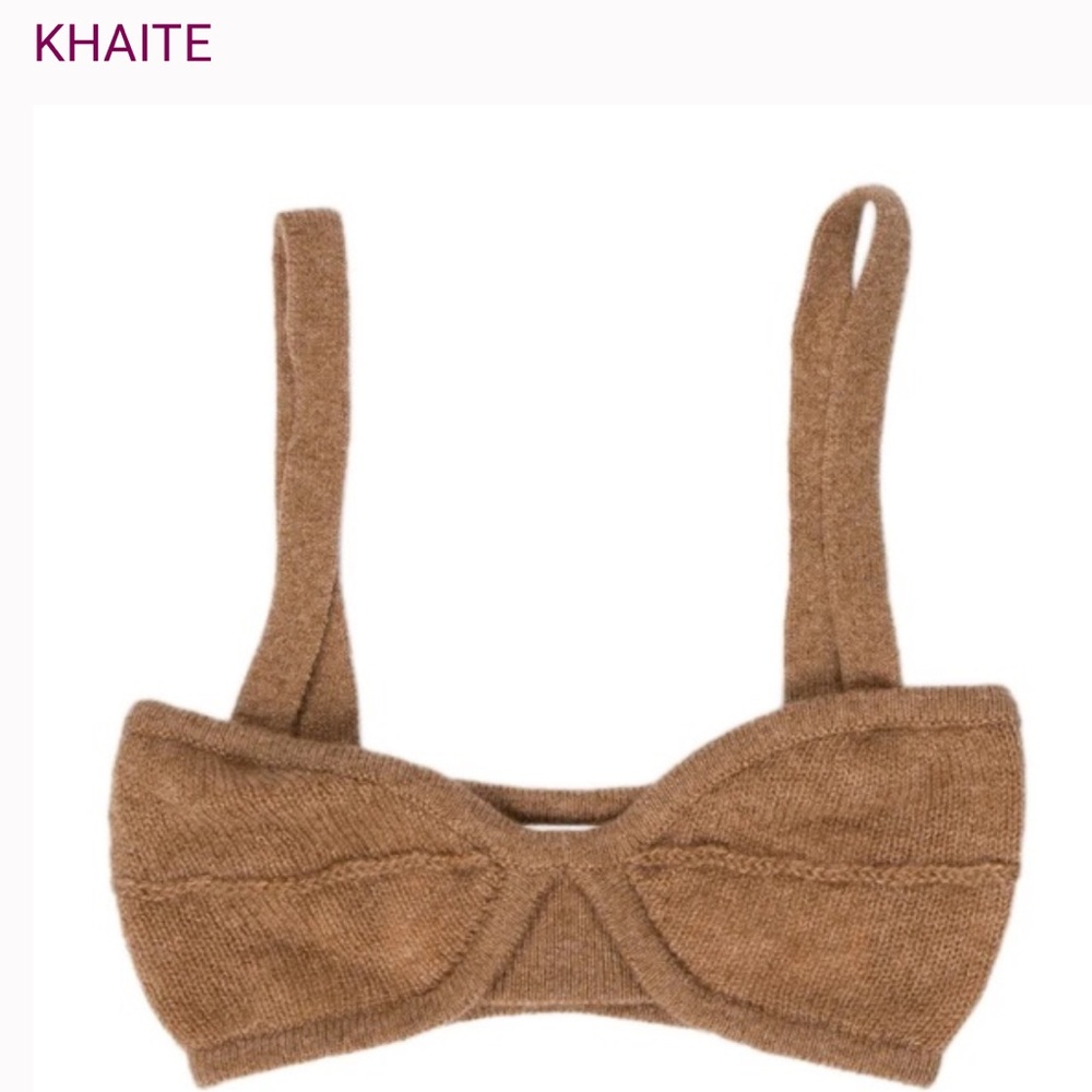KHAITE
Eda cashmere soft-cup bra top
Size medium